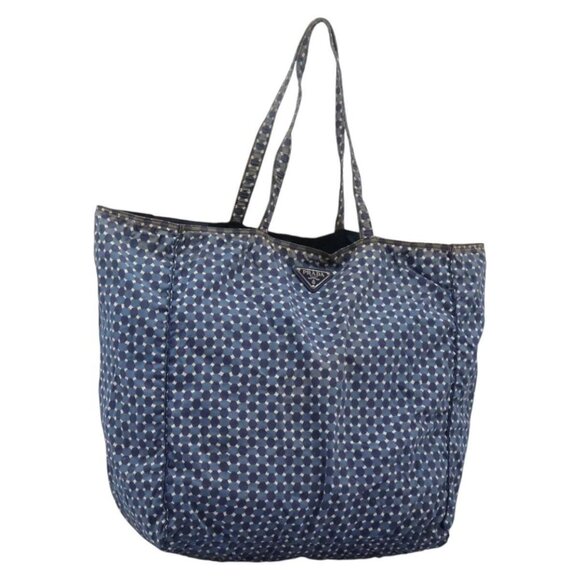 PRADA Tote Bag Nylon Blue Auth nb209 - Picture 1 of 16